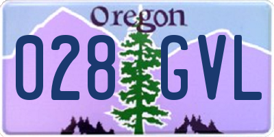 OR license plate 028GVL