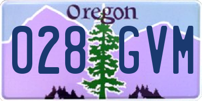 OR license plate 028GVM