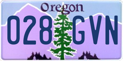 OR license plate 028GVN