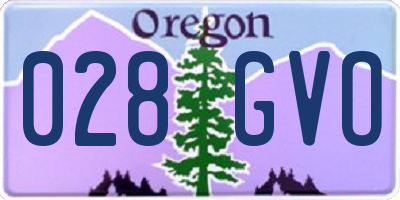 OR license plate 028GVO