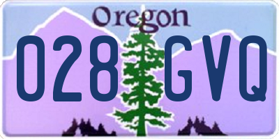 OR license plate 028GVQ