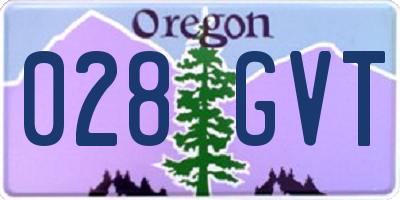 OR license plate 028GVT