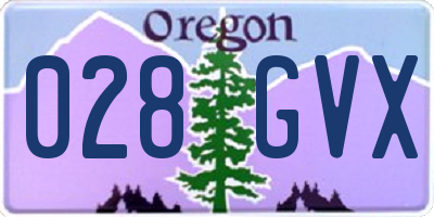OR license plate 028GVX
