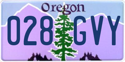 OR license plate 028GVY