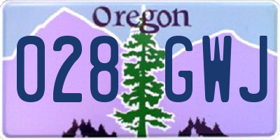 OR license plate 028GWJ