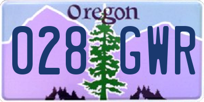 OR license plate 028GWR