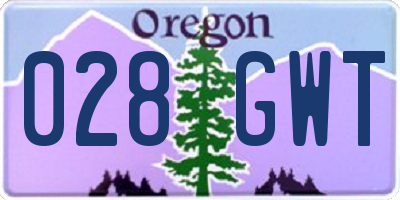 OR license plate 028GWT