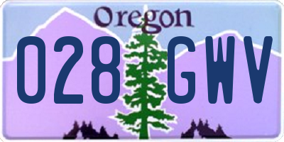 OR license plate 028GWV