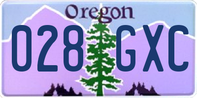OR license plate 028GXC