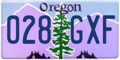 OR license plate 028GXF