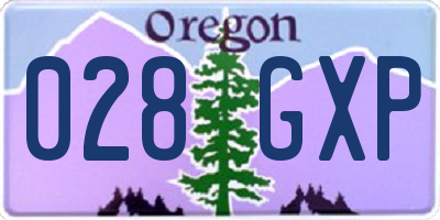 OR license plate 028GXP