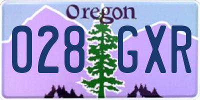 OR license plate 028GXR