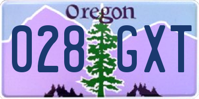 OR license plate 028GXT