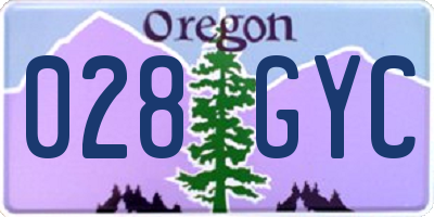 OR license plate 028GYC