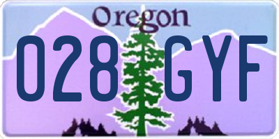 OR license plate 028GYF