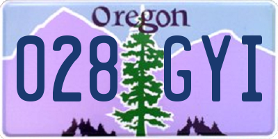OR license plate 028GYI