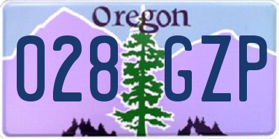 OR license plate 028GZP