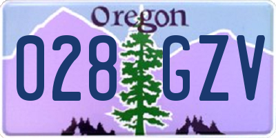OR license plate 028GZV