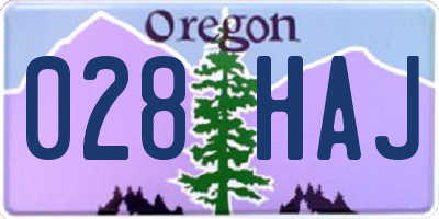 OR license plate 028HAJ