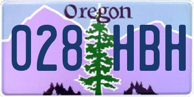 OR license plate 028HBH