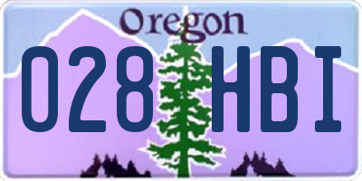 OR license plate 028HBI