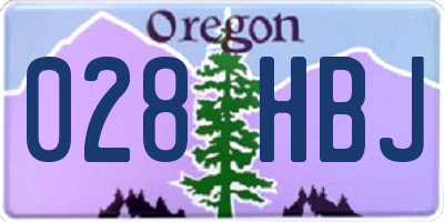 OR license plate 028HBJ