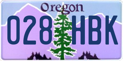 OR license plate 028HBK