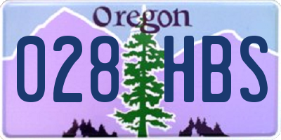 OR license plate 028HBS