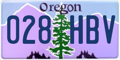 OR license plate 028HBV