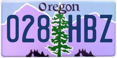 OR license plate 028HBZ
