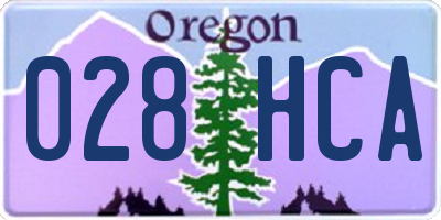 OR license plate 028HCA
