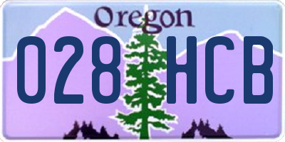 OR license plate 028HCB