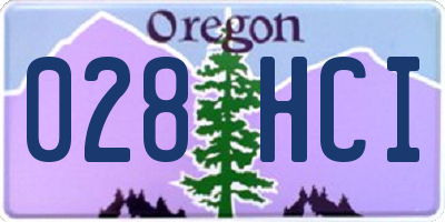 OR license plate 028HCI