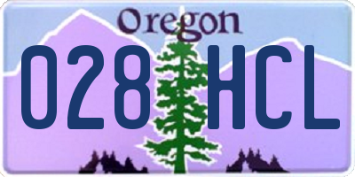 OR license plate 028HCL