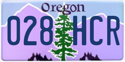 OR license plate 028HCR