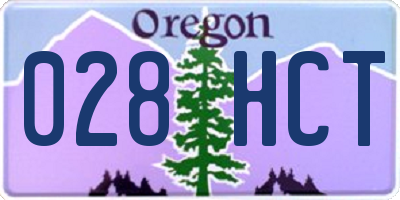 OR license plate 028HCT
