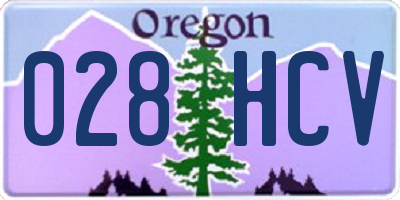 OR license plate 028HCV