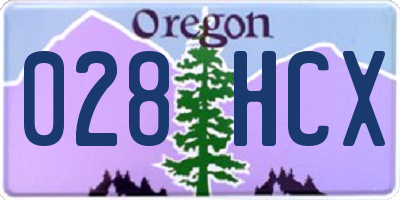 OR license plate 028HCX