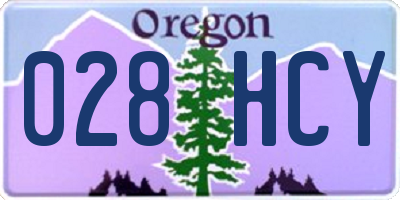 OR license plate 028HCY