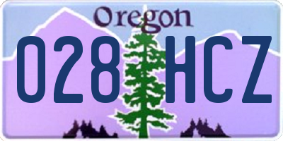 OR license plate 028HCZ