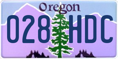 OR license plate 028HDC
