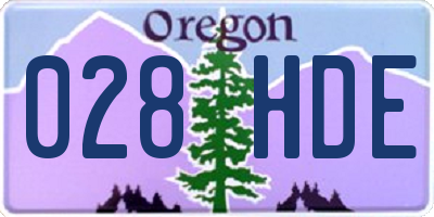 OR license plate 028HDE