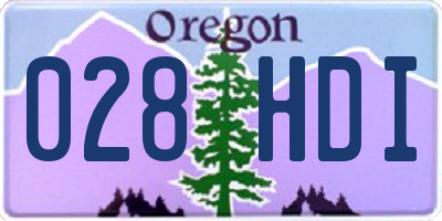 OR license plate 028HDI