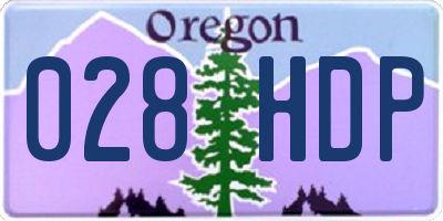 OR license plate 028HDP