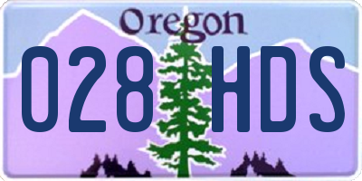 OR license plate 028HDS