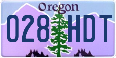 OR license plate 028HDT