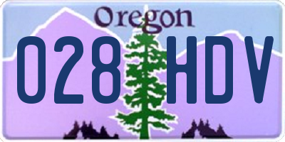 OR license plate 028HDV