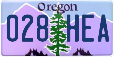 OR license plate 028HEA