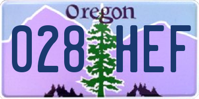 OR license plate 028HEF