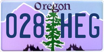 OR license plate 028HEG